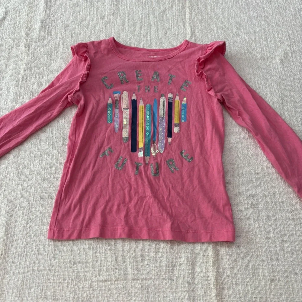 Girls Tops Bundle 7pc Carters OshKosh Limited Too Primary Size 6 6X Multi Color